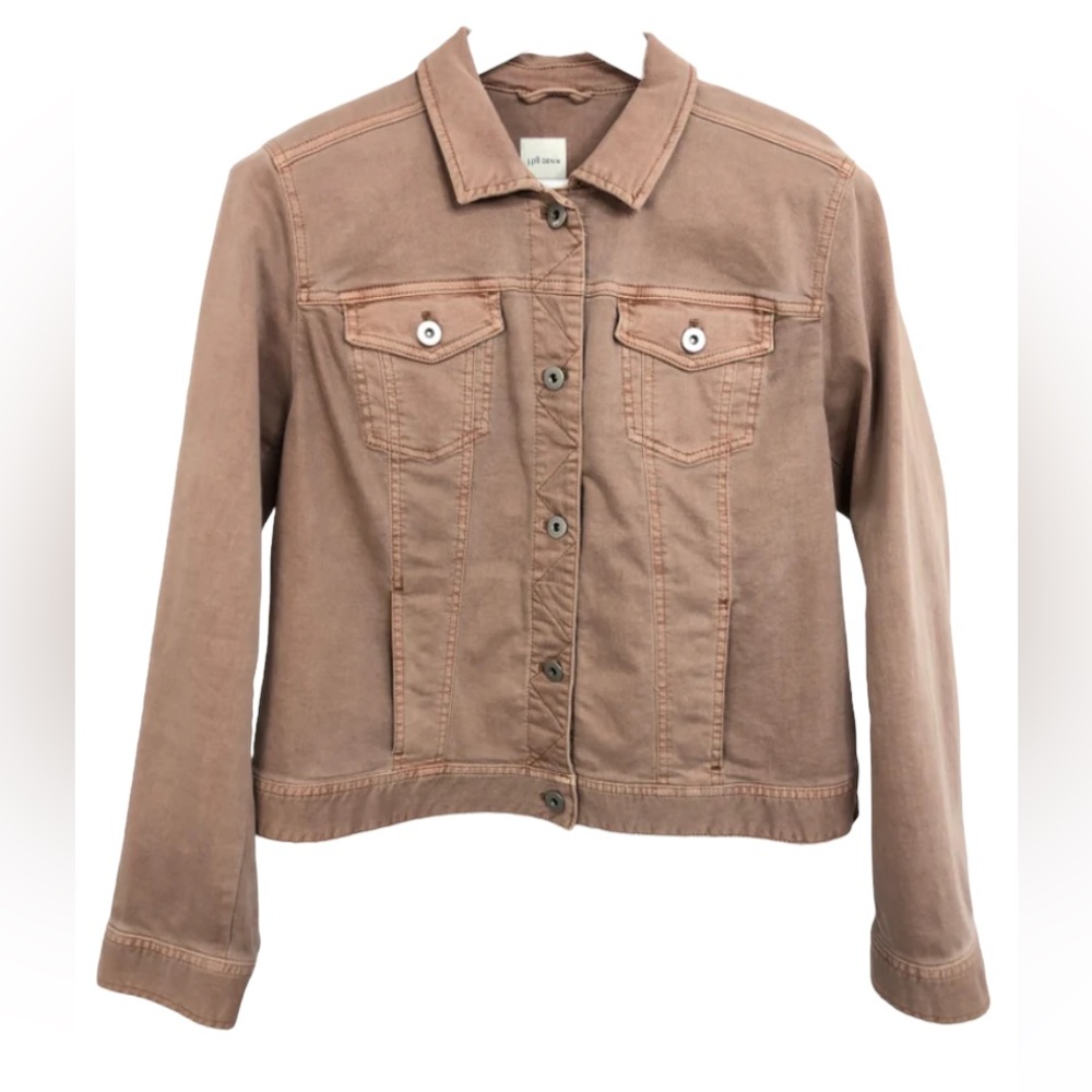 J Jill denim jacket blush pink jacket M